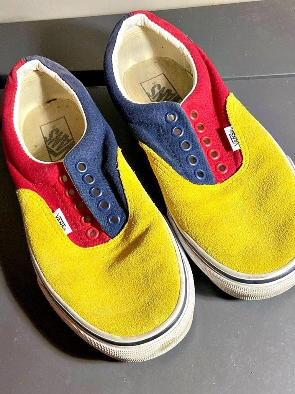 Vans Era Colorblock Sneakers Yellow & Red US 6.5